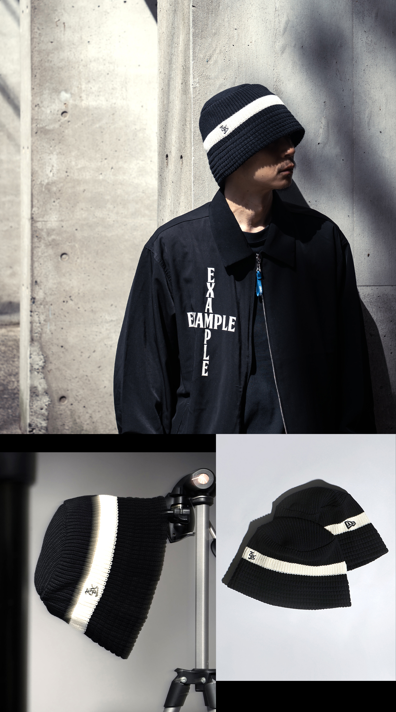 NEW ERA x EXAMPLE EX LOGO KNIT BUCKET