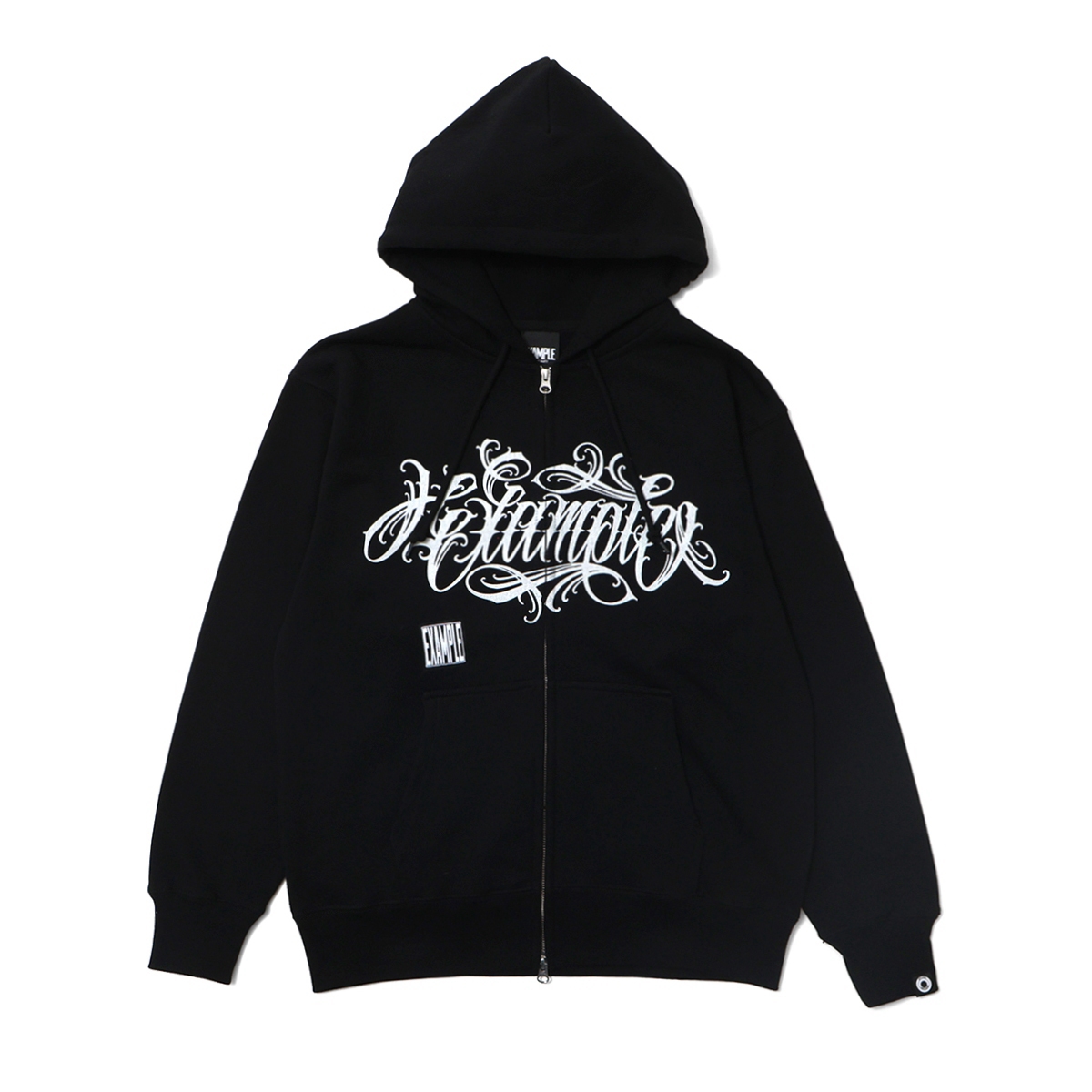 ZIP HOODIE ブラック フロント