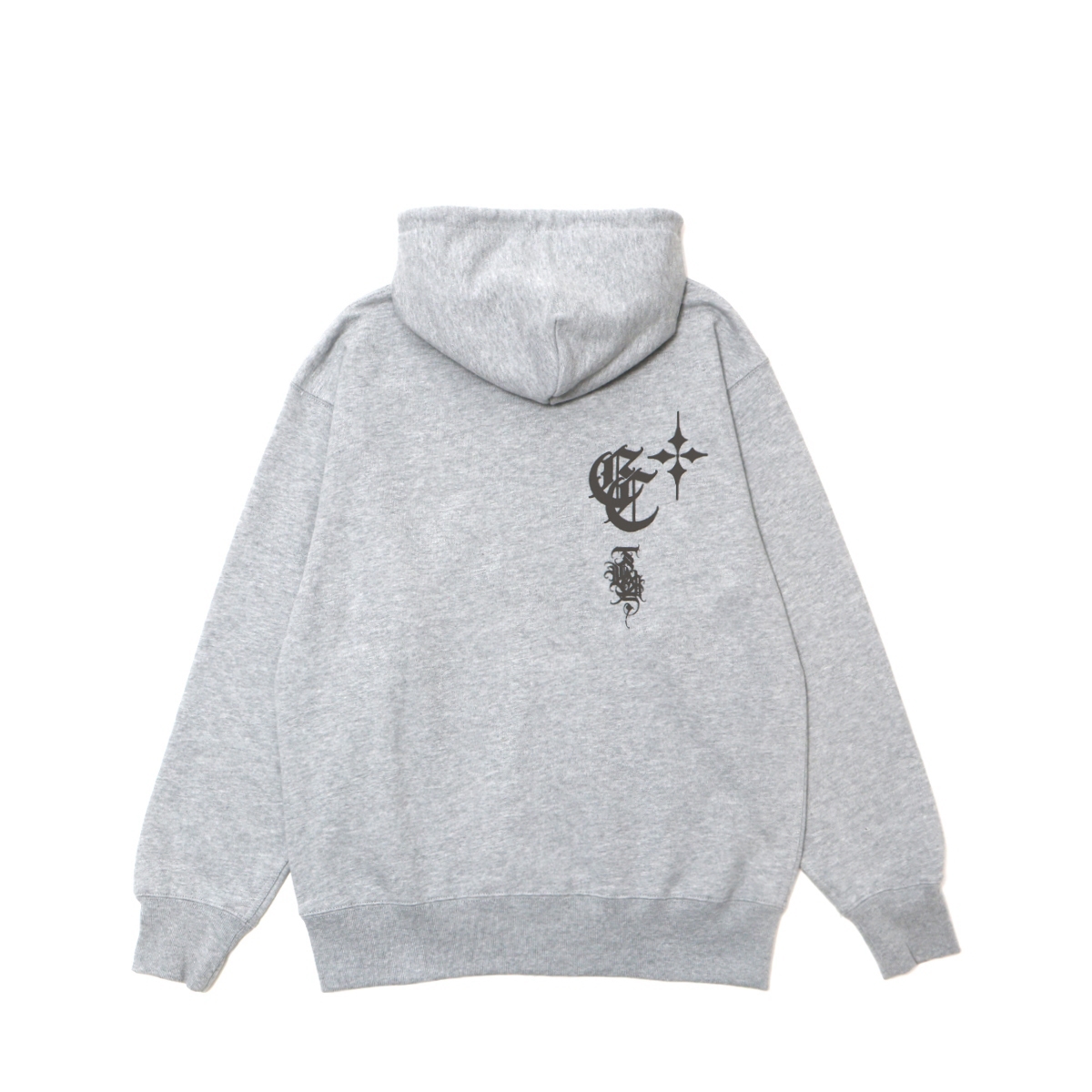 ZIP HOODIE グレー バック