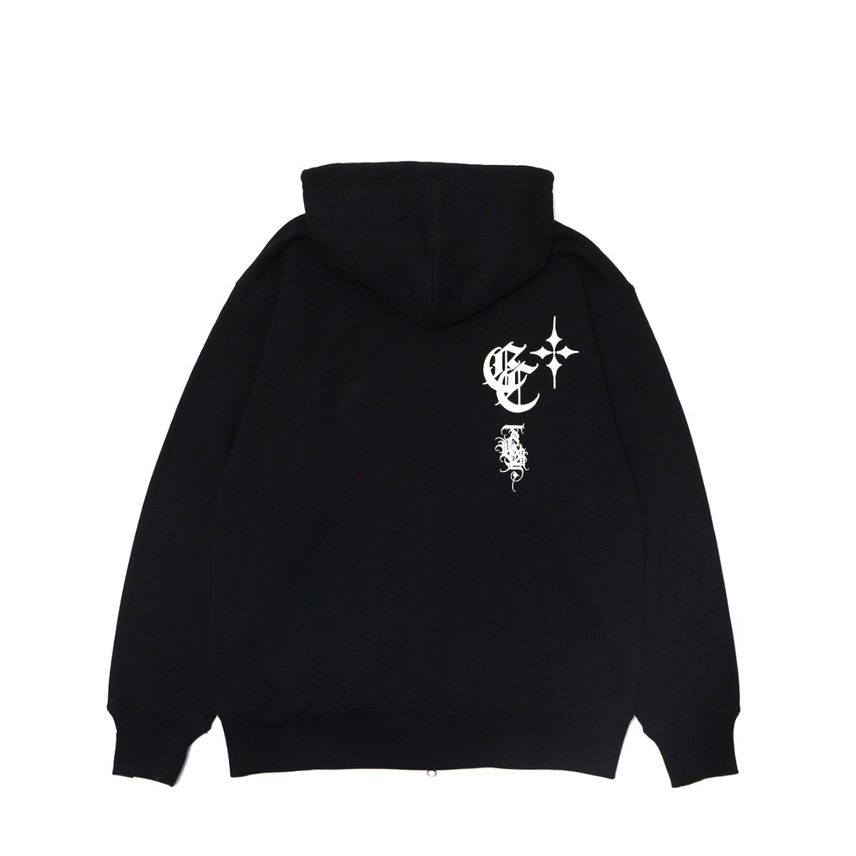 ZIP HOODIE ブラック バック