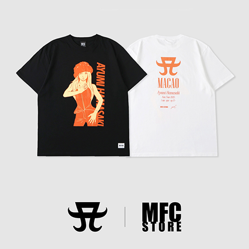 未使用 浜崎あゆみ　MFC Tシャツ L ホワイト ayumi hamasaki × MFC STORE collaborate T shirt (HONG KONG LIMITED