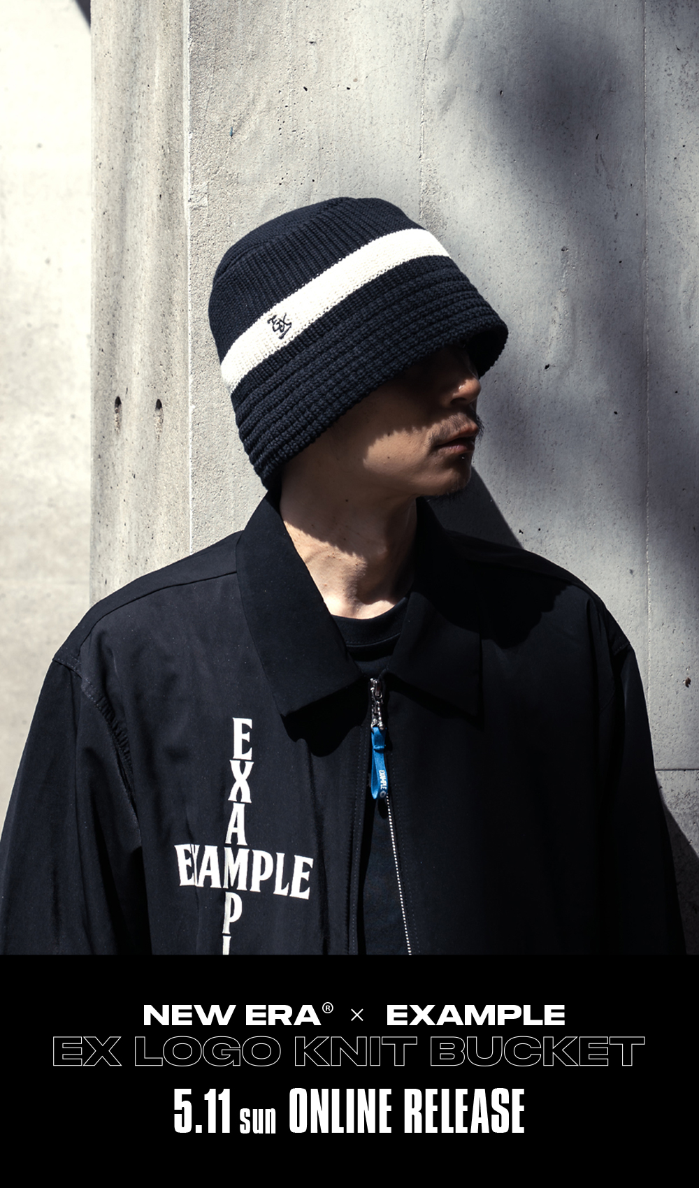 NEW ERA x EXAMPLE EX LOGO KNIT BUCKET