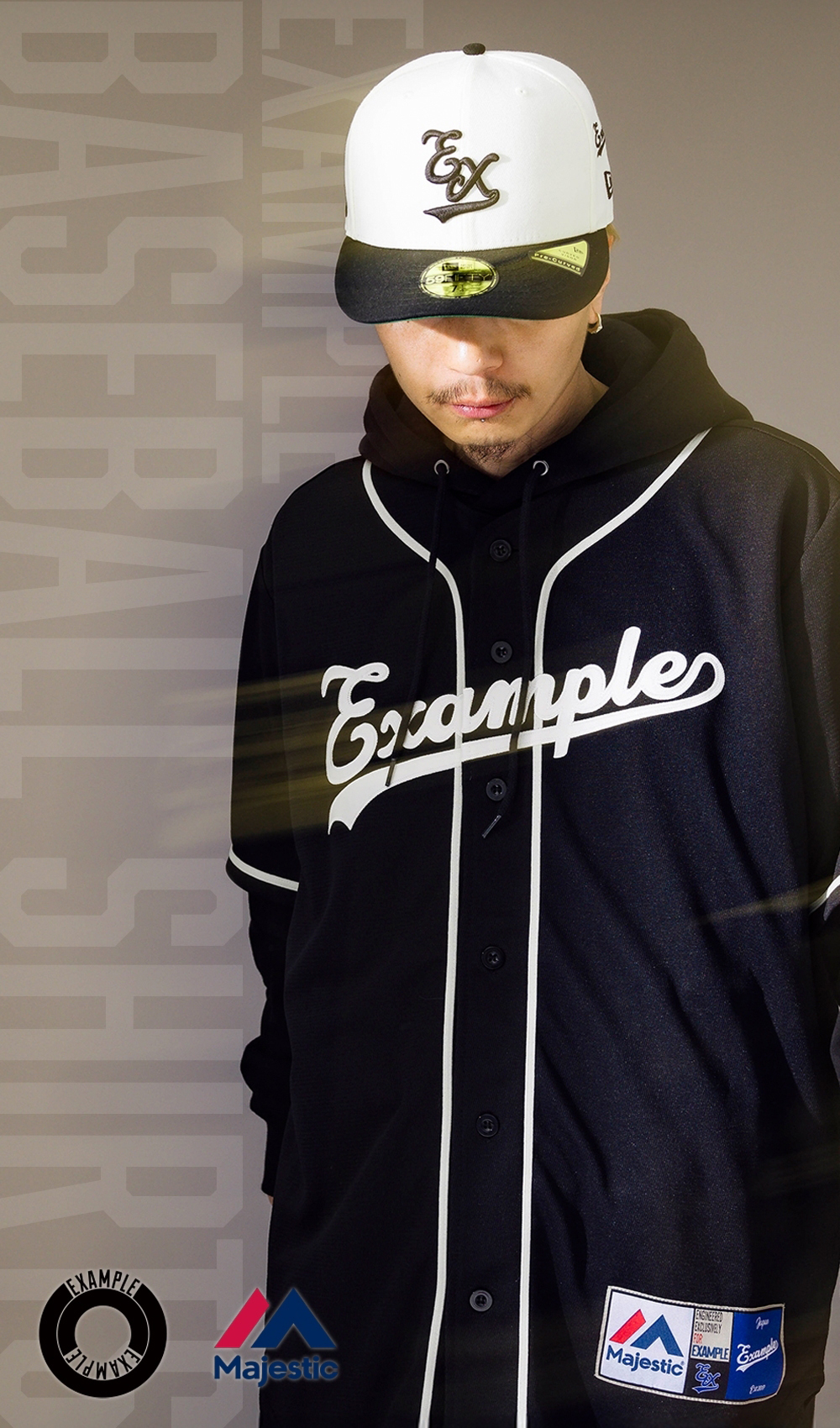 MAJESTIC × EXAMPLE BB SHIRTS
