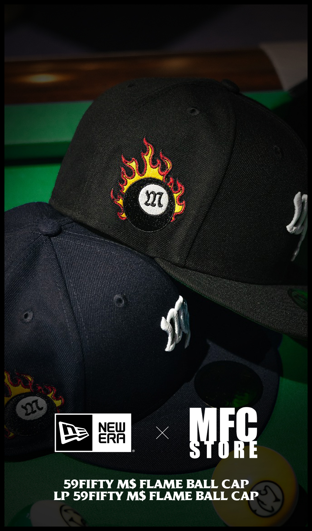 NEW ERA × MFC STORE FLAME BALL CAP NEW ERA × MFC STORE FLAME BALL CAP