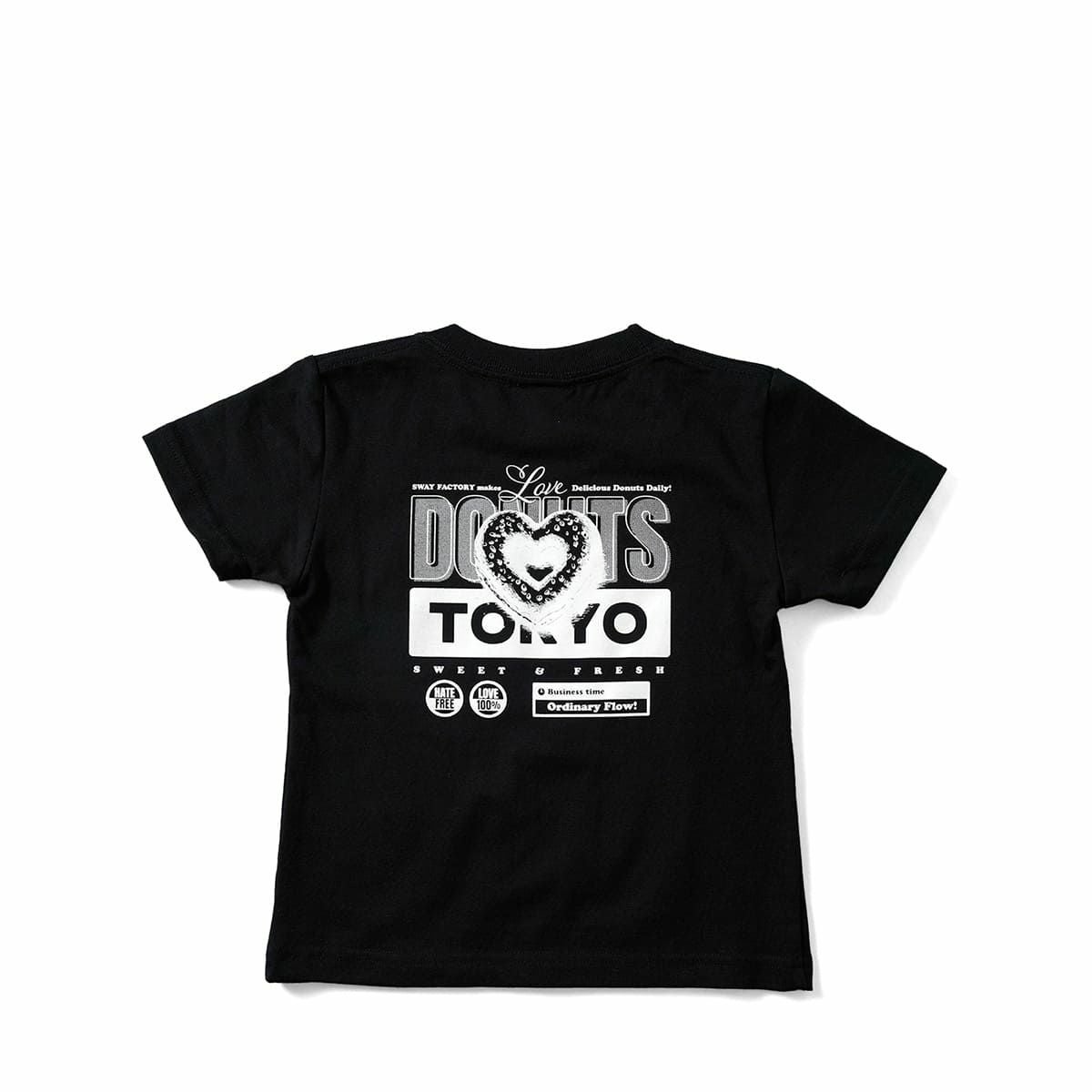 SWAY ロゴ プリント Tシャツ ブラック Sサイズ SWAY FACTORY by MFC STORE LOVE DONUT TOKYO S/S TEE（KIDS） | MFC