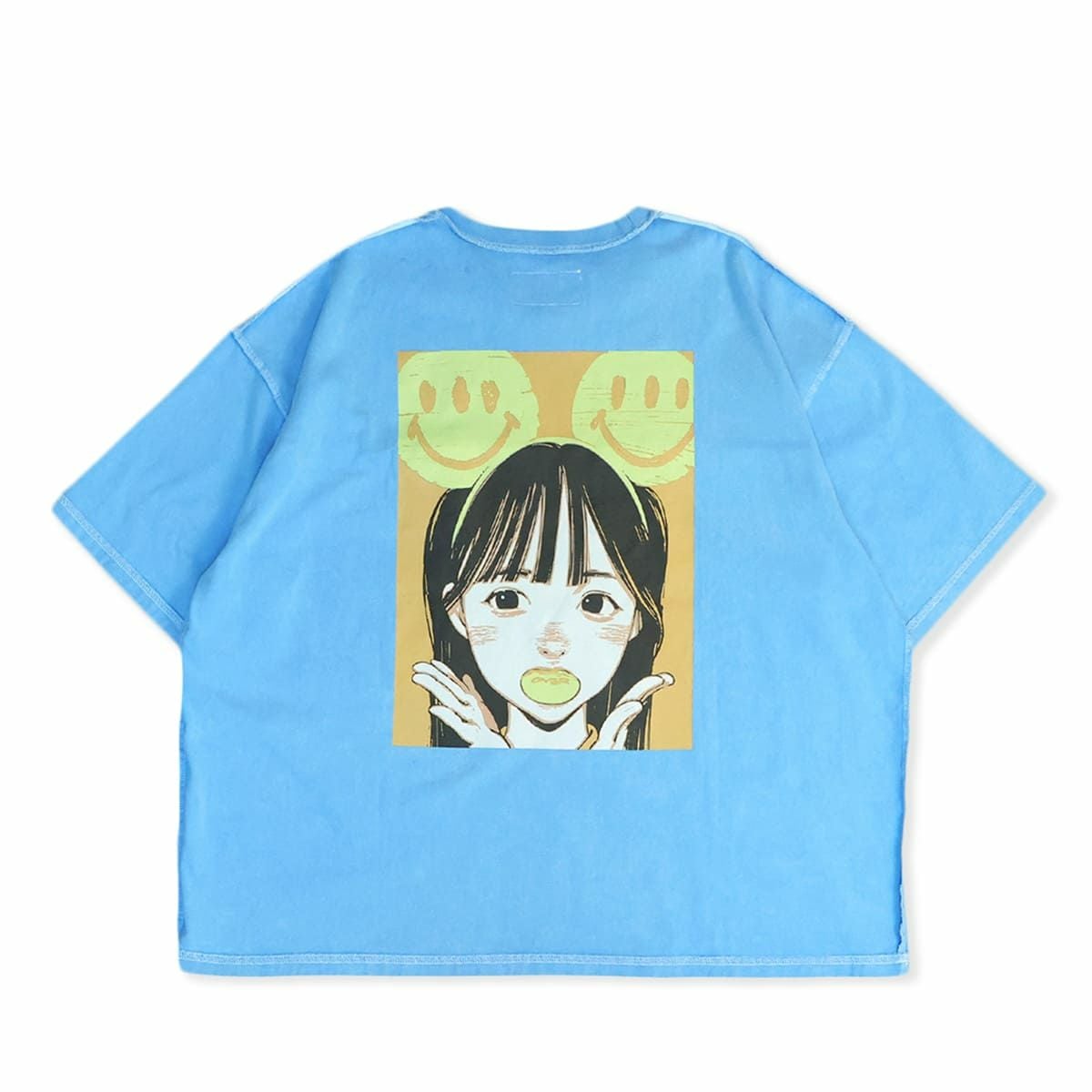 OVER PRINT POP ART TEE BLUE L 古塔つみ over print POP ART canvas