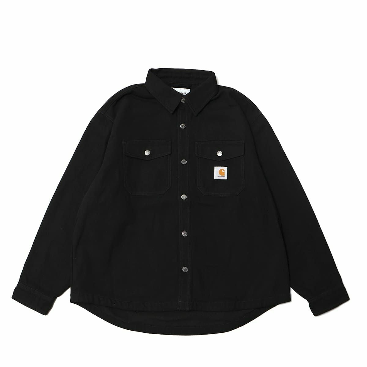 36×30 Carhartt フェードブラック レザーロゴ YKK 金ボタン CARHARTT WIP SELBY SHIRT JACKET / I035305-25F | MFC STORE OFFICIAL