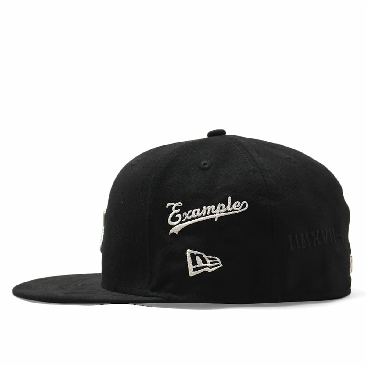 NEW ERA × EXAMPLE 59FIFTY COLLEGE EX LOGO SUEDE CAP / BLACK | MFC