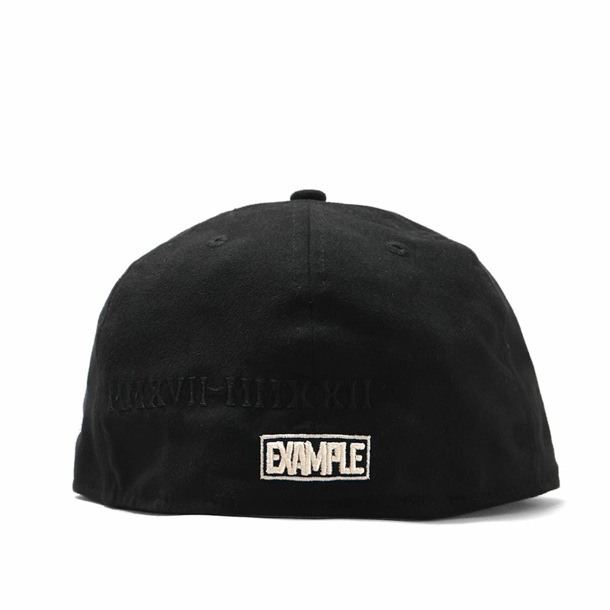 NEW ERA × EXAMPLE 59FIFTY COLLEGE EX LOGO SUEDE CAP / BLACK | MFC
