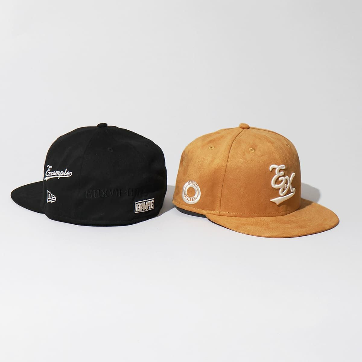 NEW ERA × EXAMPLE 59FIFTY COLLEGE EX LOGO SUEDE CAP / BLACK | MFC