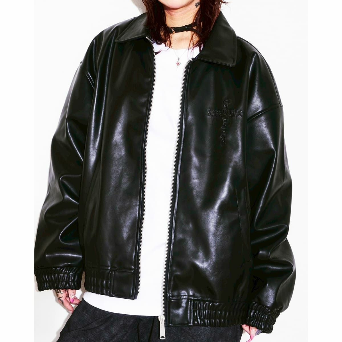 Super green Faux Leather Jacket | MFC STORE OFFICIAL ONLINESTORE