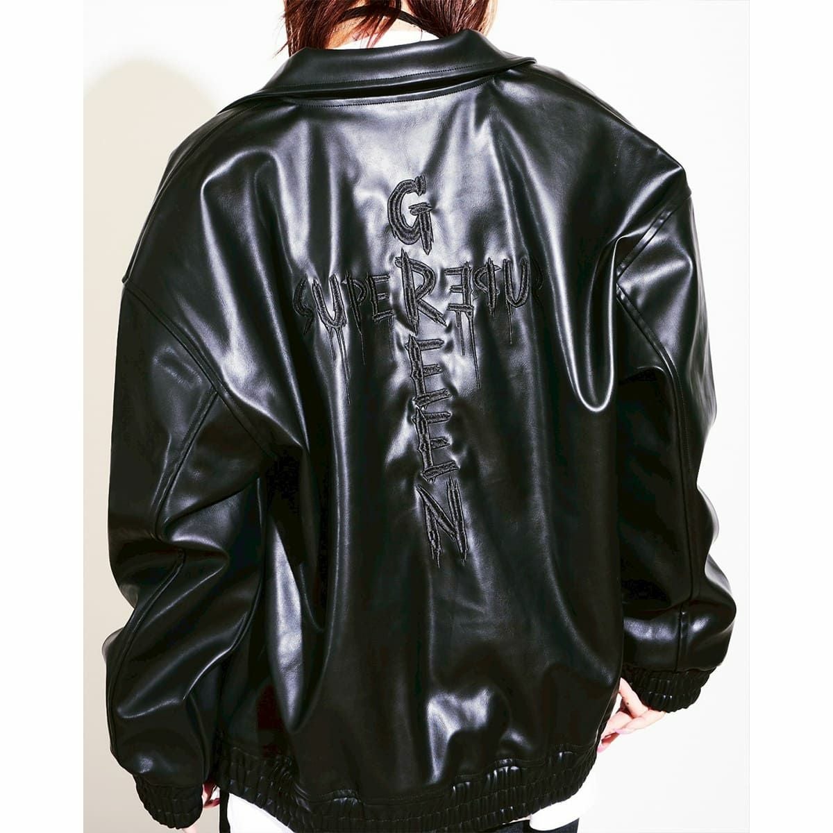 Super green Faux Leather Jacket | MFC STORE OFFICIAL ONLINESTORE