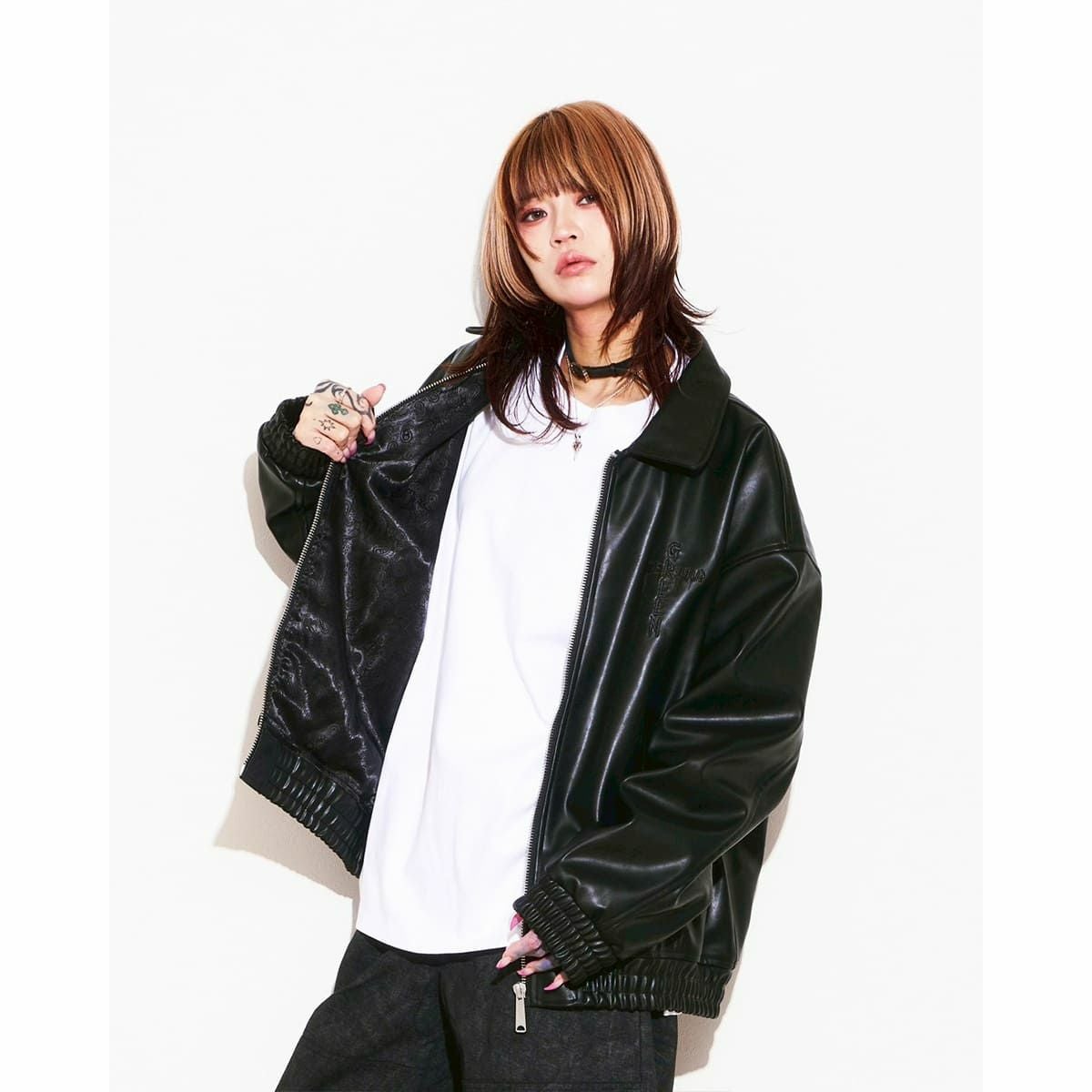 Super green Faux Leather Jacket | MFC STORE OFFICIAL ONLINESTORE