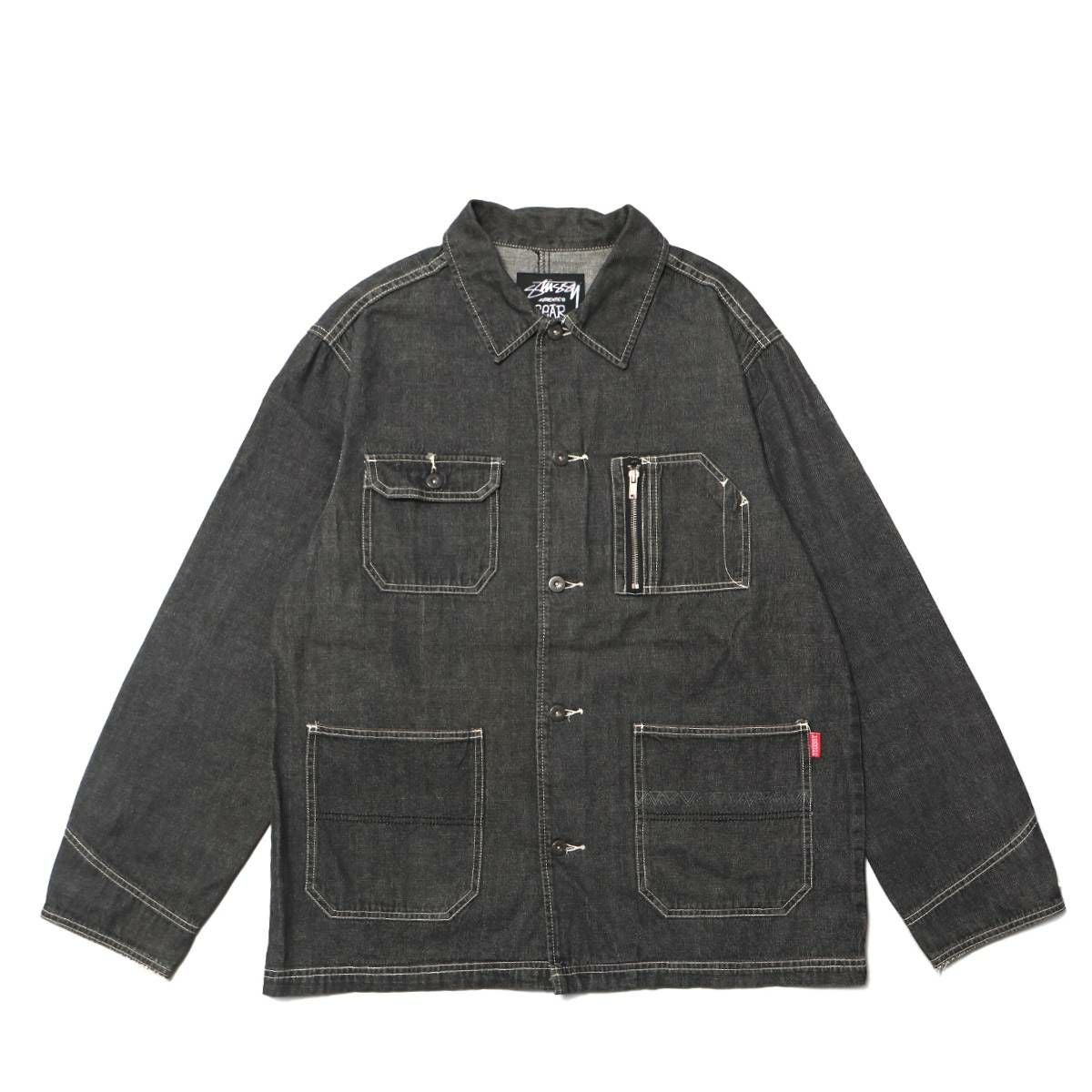 Stussy Black-Denim TOMTOM Coverall JACKET Black / STS1578 | MFC