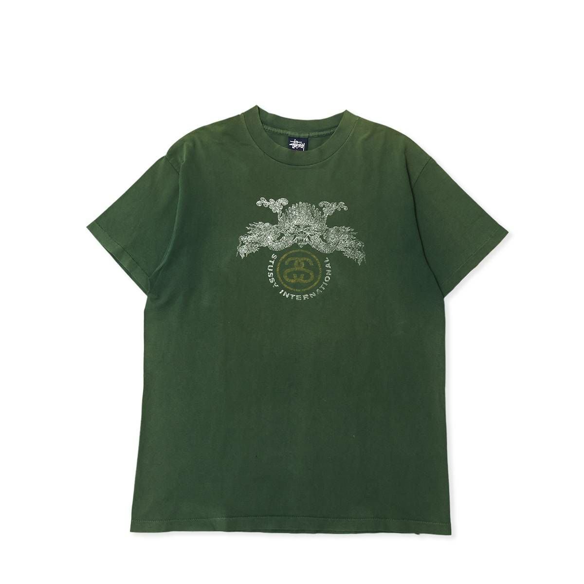 Stussy 90s Navy Tag Three-Headed Dragon TEE Green / STS1120 | MFC