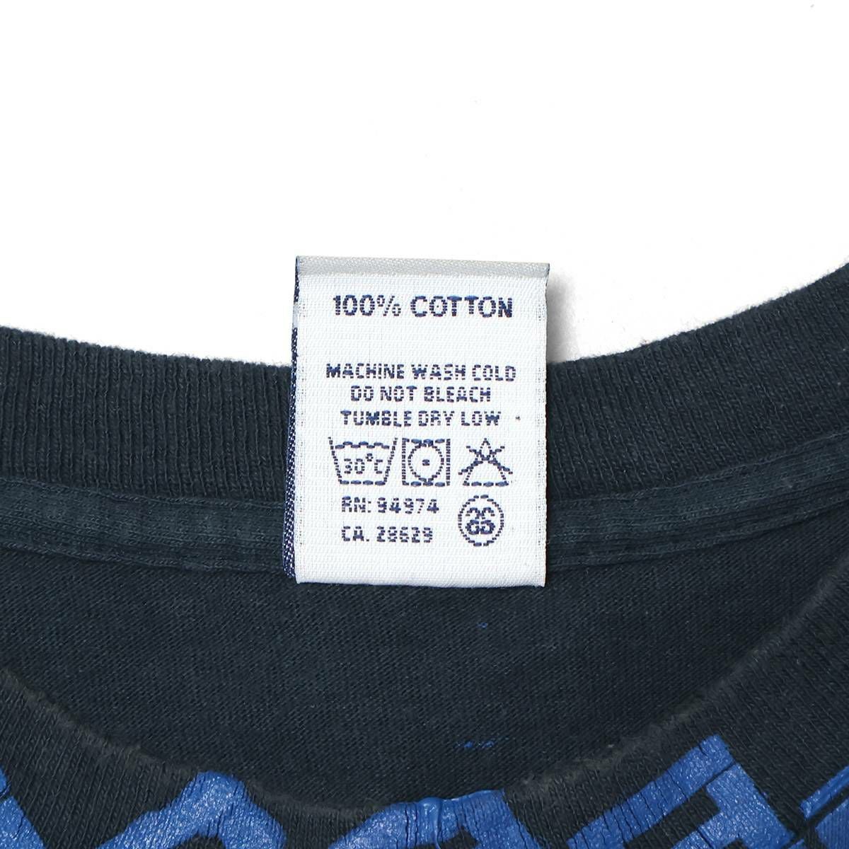 Stussy 00s Silver Tag FENDI Monogram Parody TEE Navy / STS1273