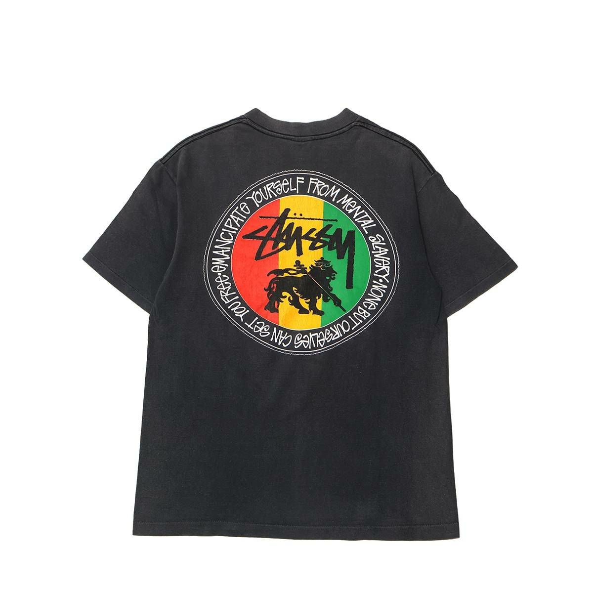 Stussy 80-90s Black Tag Rasta Lion TEE Black / STS1337 | MFC STORE