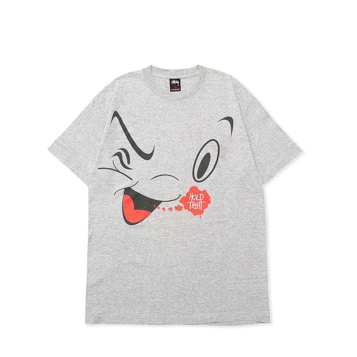 Stussy Black&Red Tag Hold Tight TEE Gray / STS1443 | MFC STORE