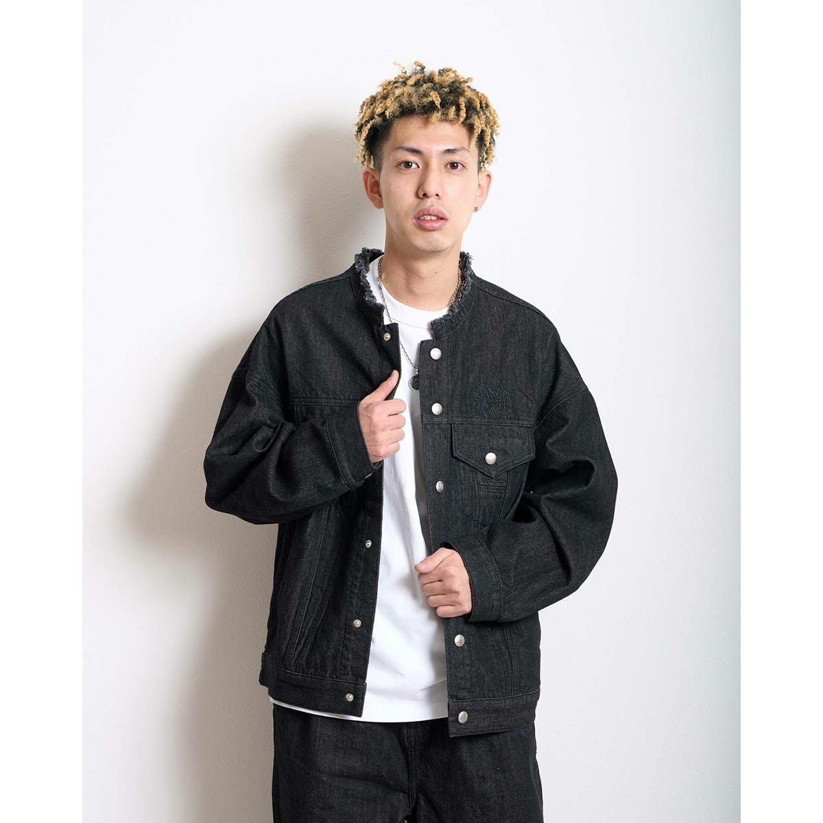 Super green SG Collarless denim jacket | MFC STORE OFFICIAL