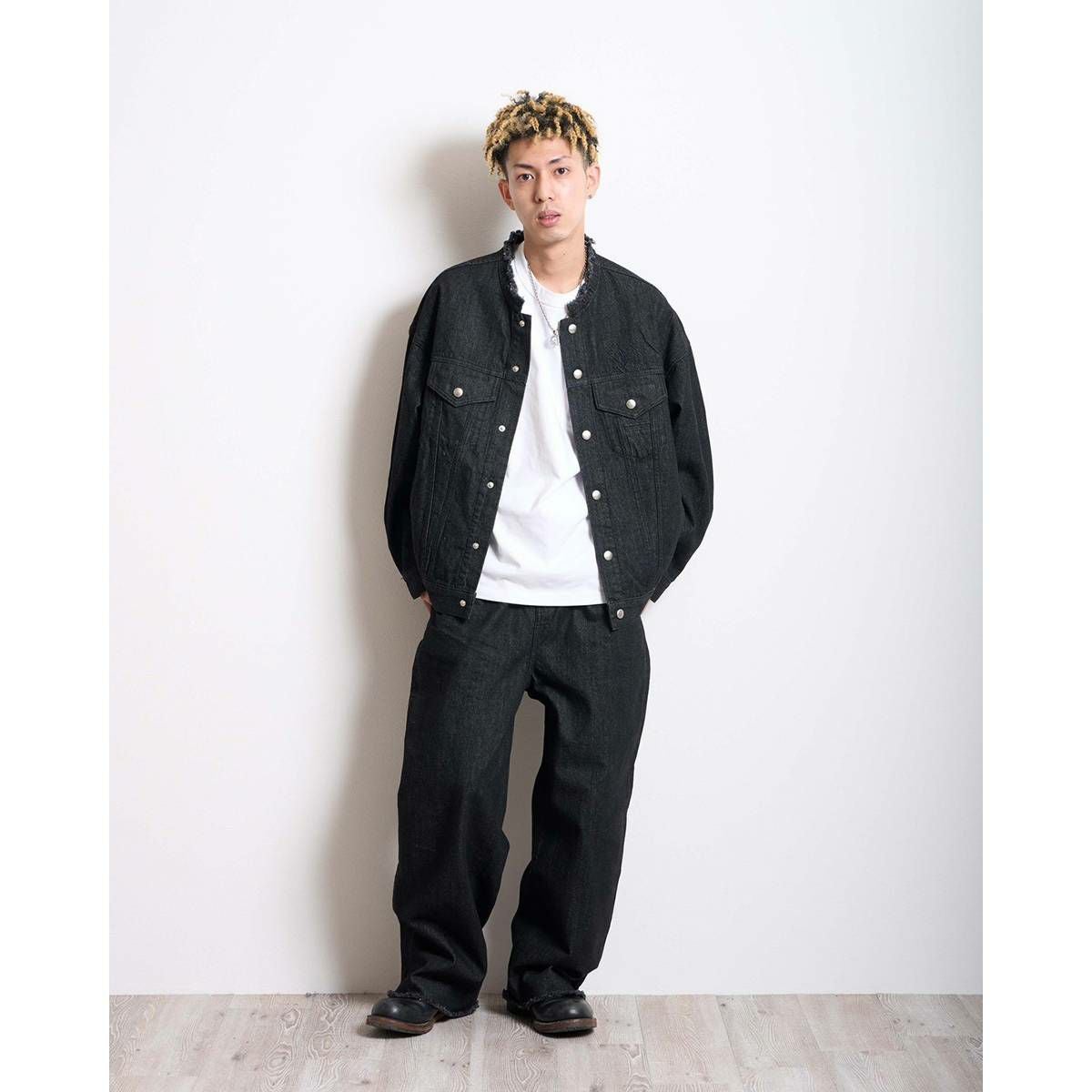 Super green SG Collarless denim jacket | MFC STORE OFFICIAL
