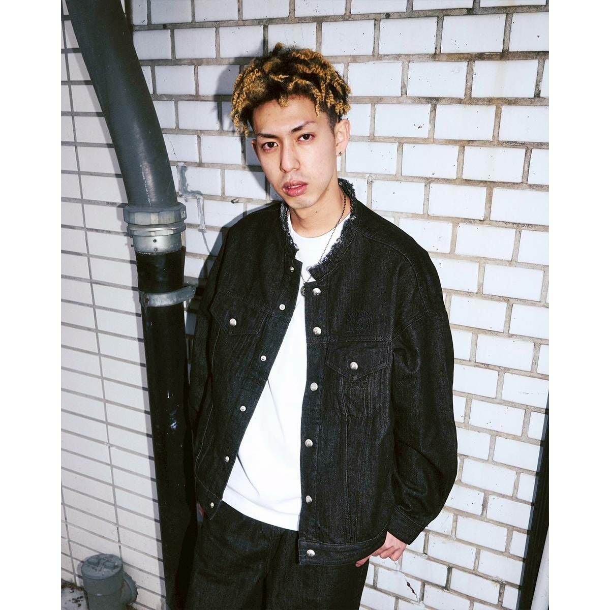 Super green SG Collarless denim jacket | MFC STORE OFFICIAL