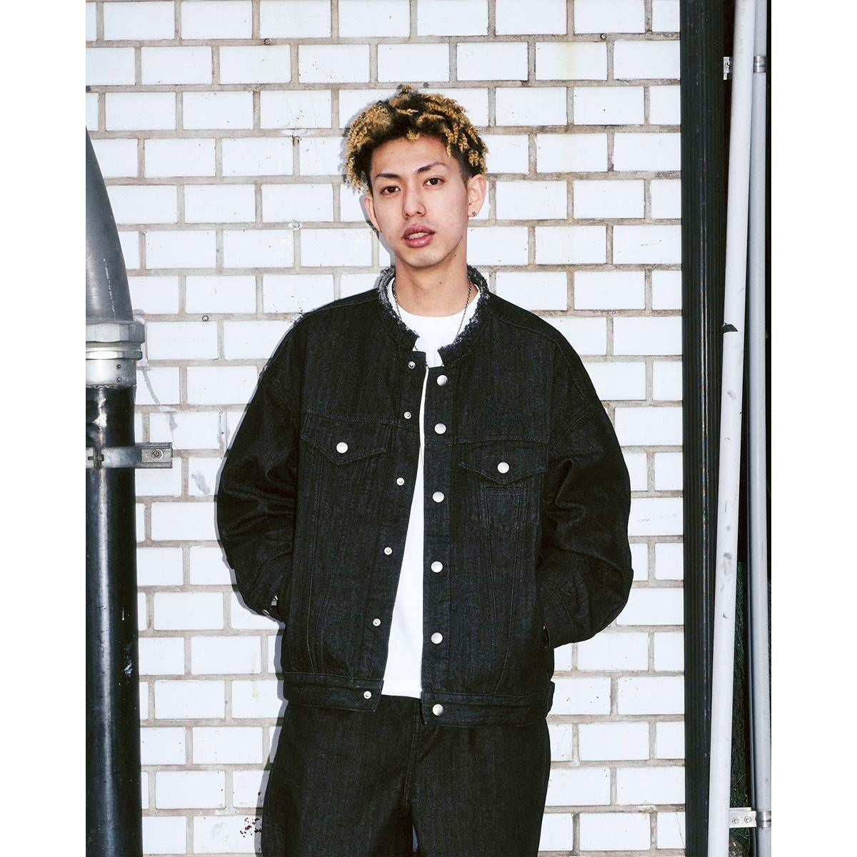 Super green SG Collarless denim jacket | MFC STORE OFFICIAL