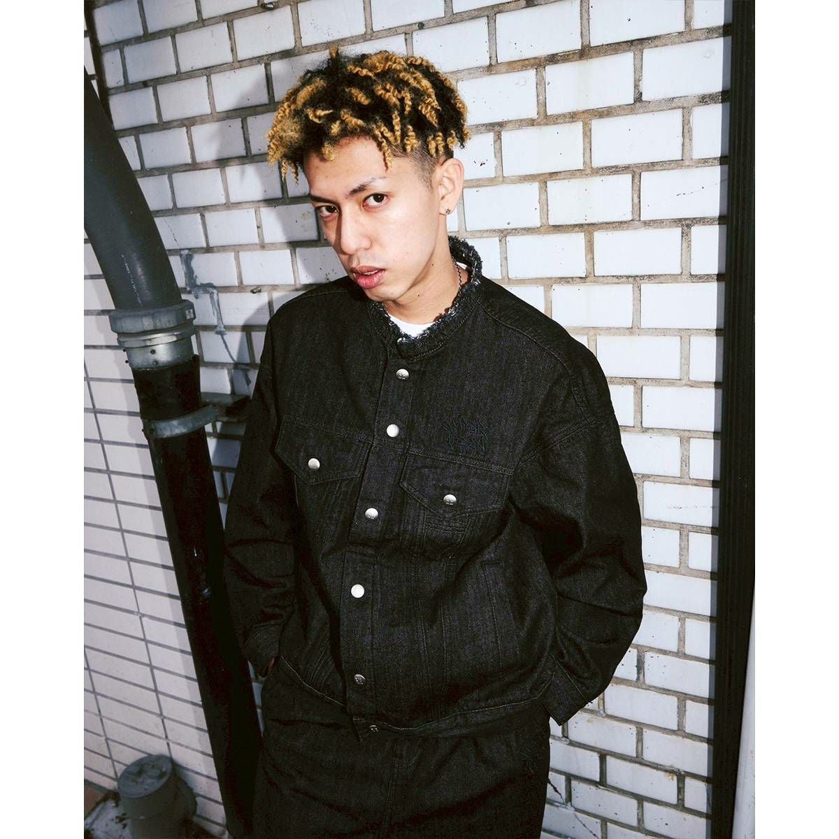 Super green SG Collarless denim jacket | MFC STORE OFFICIAL