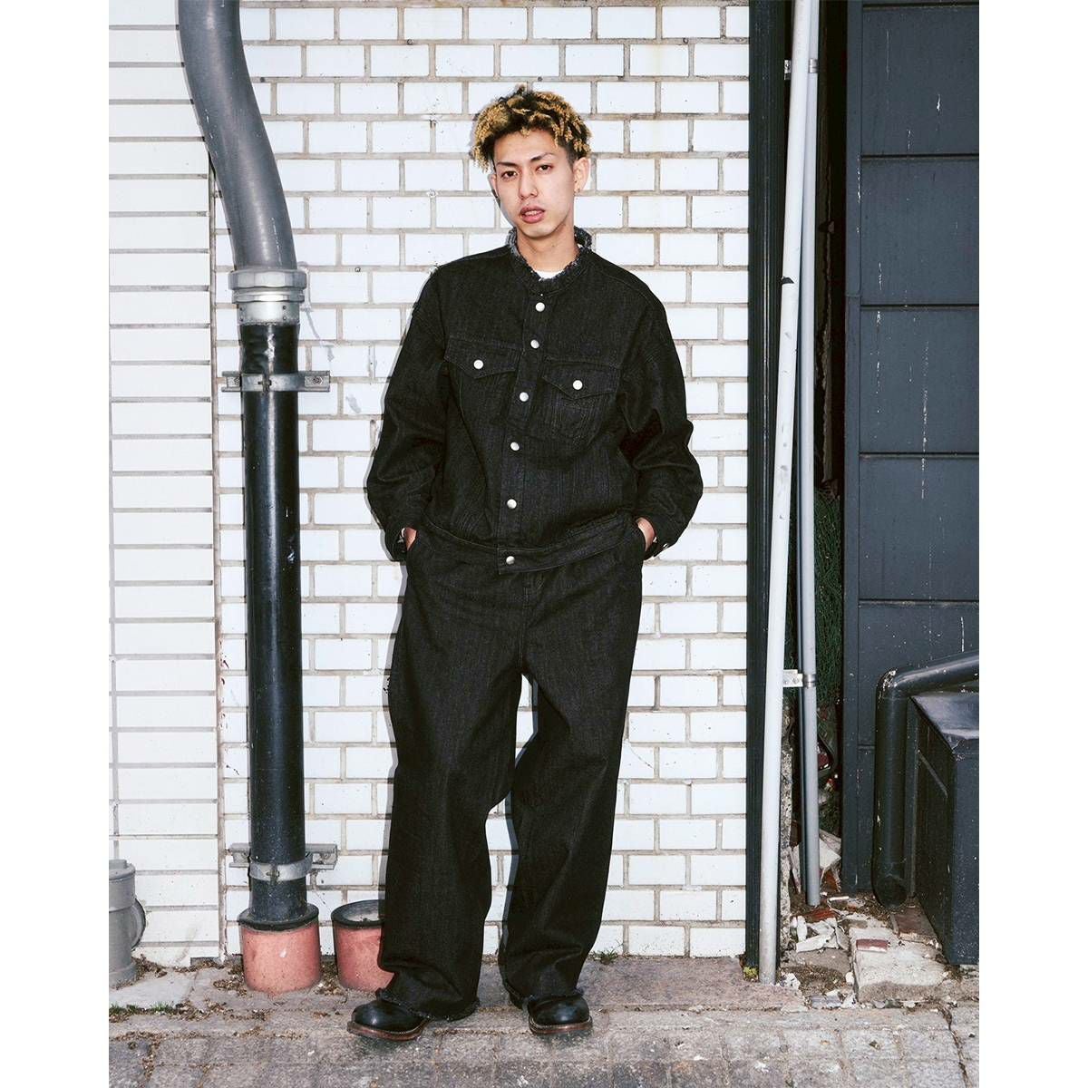 Super green SG Collarless denim jacket | MFC STORE OFFICIAL