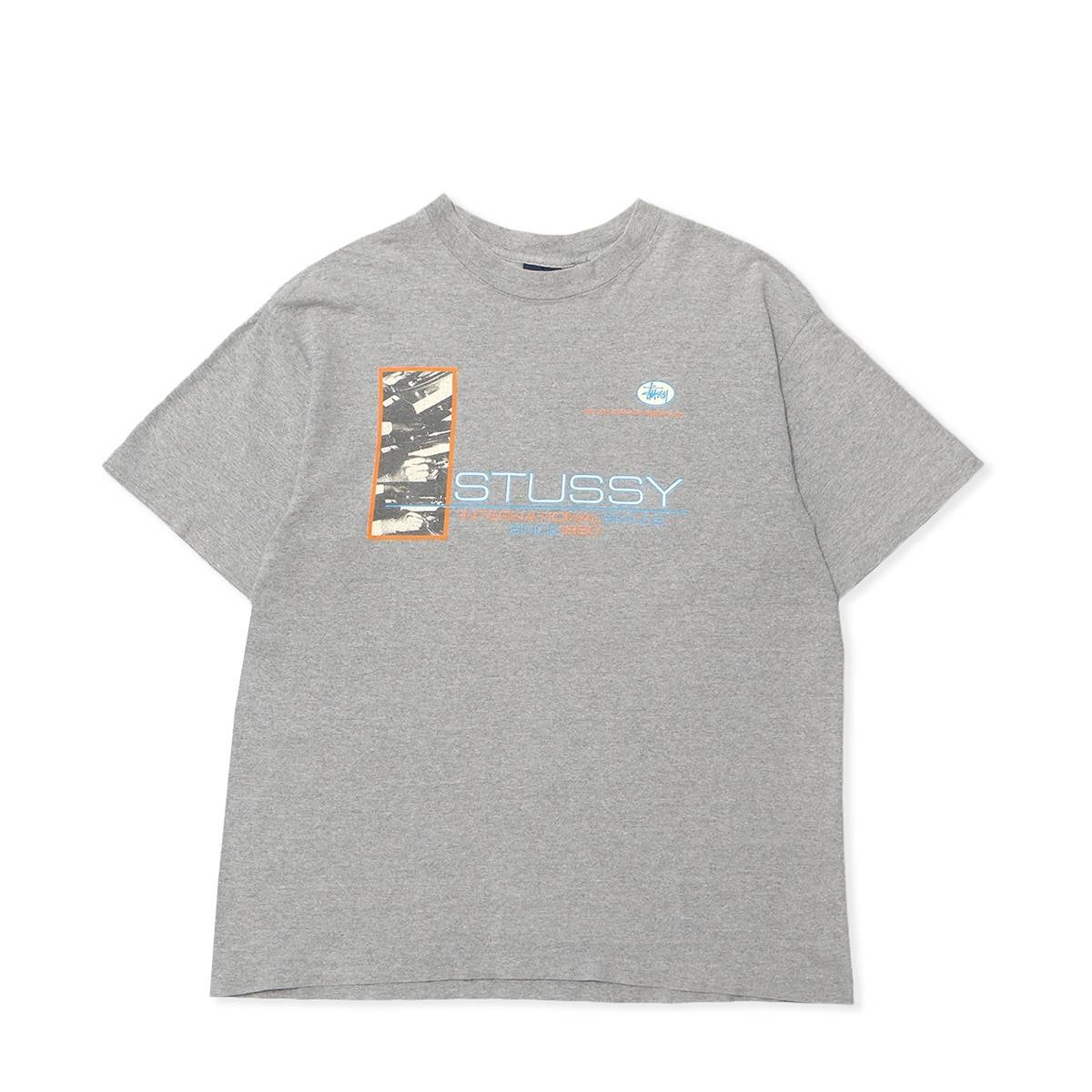 Stussy 90s Navy-Tag DJ International Skills TEE GRAY / STS1957
