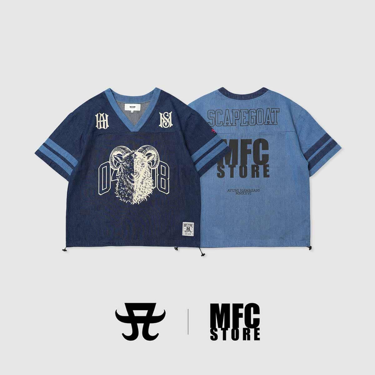 ayumi hamasaki x MFC STORE DENIM FOOTBALL JERSEY | MFC STORE