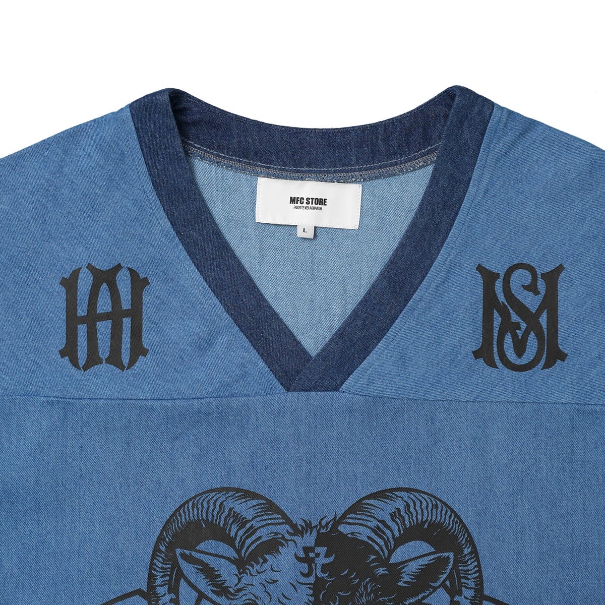 ayumi hamasaki x MFC STORE DENIM FOOTBALL JERSEY | MFC STORE