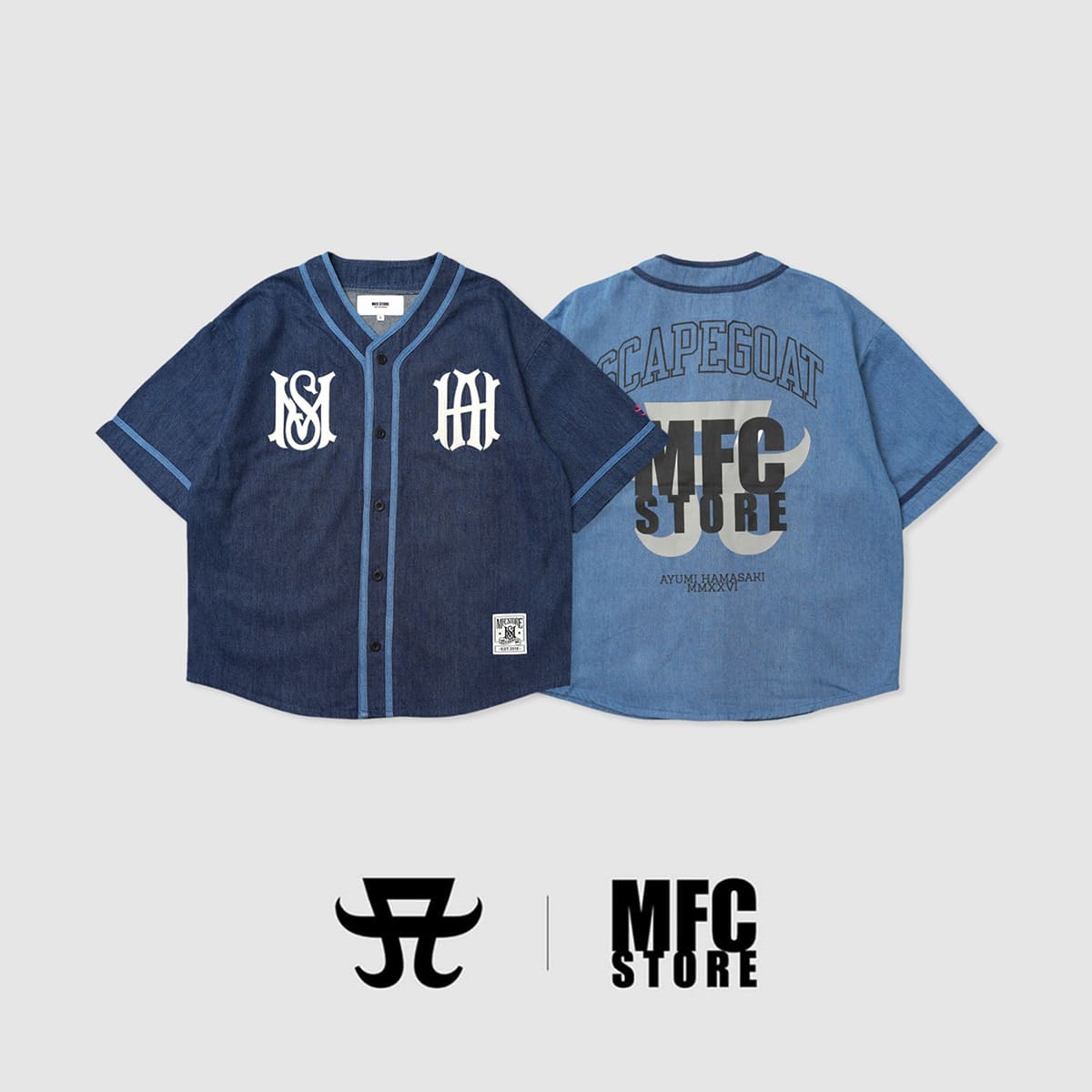 ayumi hamasaki x MFC STORE DENIM BASEBALL JERSEY | MFC STORE