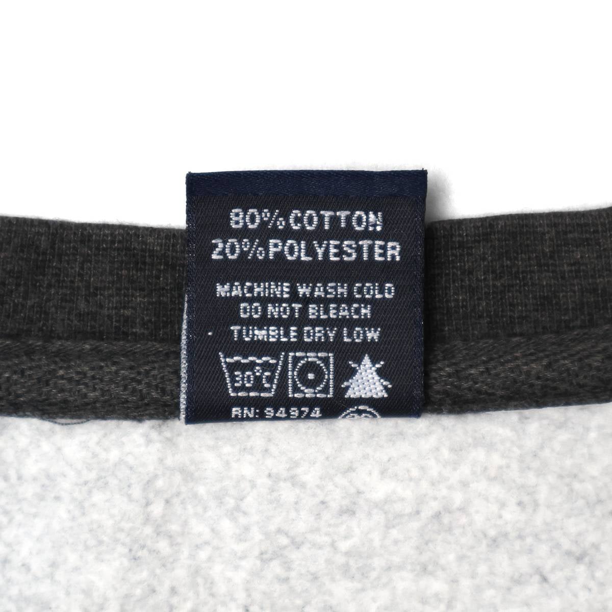 Stussy 00s Navy-Tag LIVIN' XL CREW-NECK CHACOAL | MFC STORE