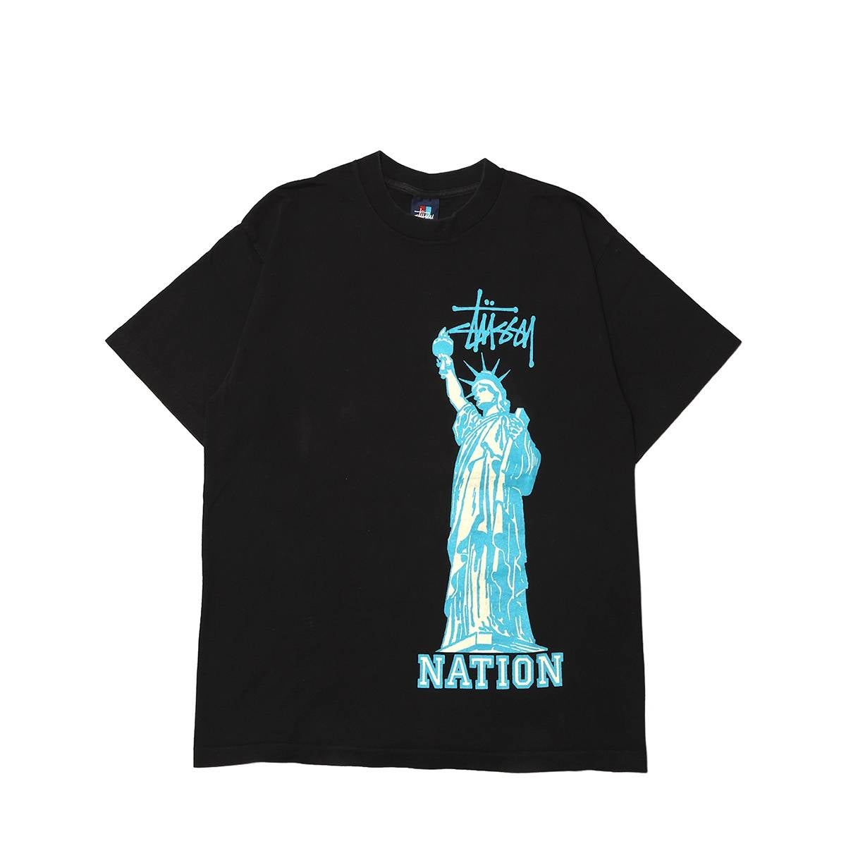 Stussy 90s Red＆Blue-Tag Made in USA N.Y. Statue of Liberty TEE