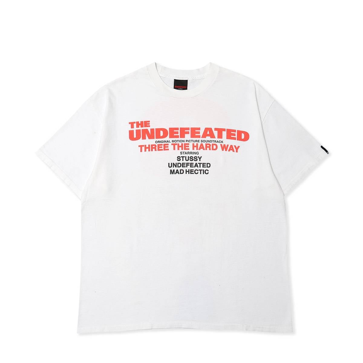 Stussy UNDEFEATED MAD-HECTIC Triple Collaboration TEE WHITE