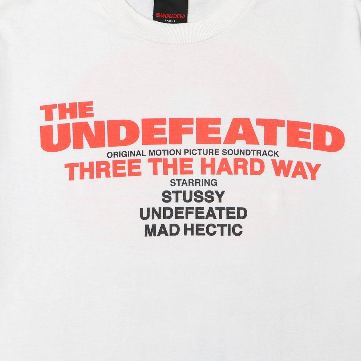 Stussy UNDEFEATED MAD-HECTIC Triple Collaboration TEE WHITE | MFC