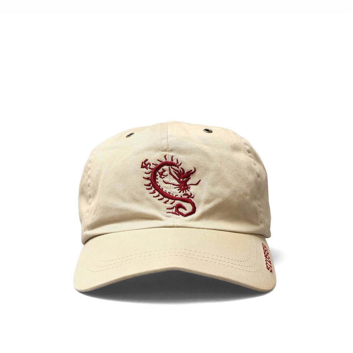 Stussy 90s Navy-Tag Embroidery Dragon CAP Beige / STS2018 | MFC