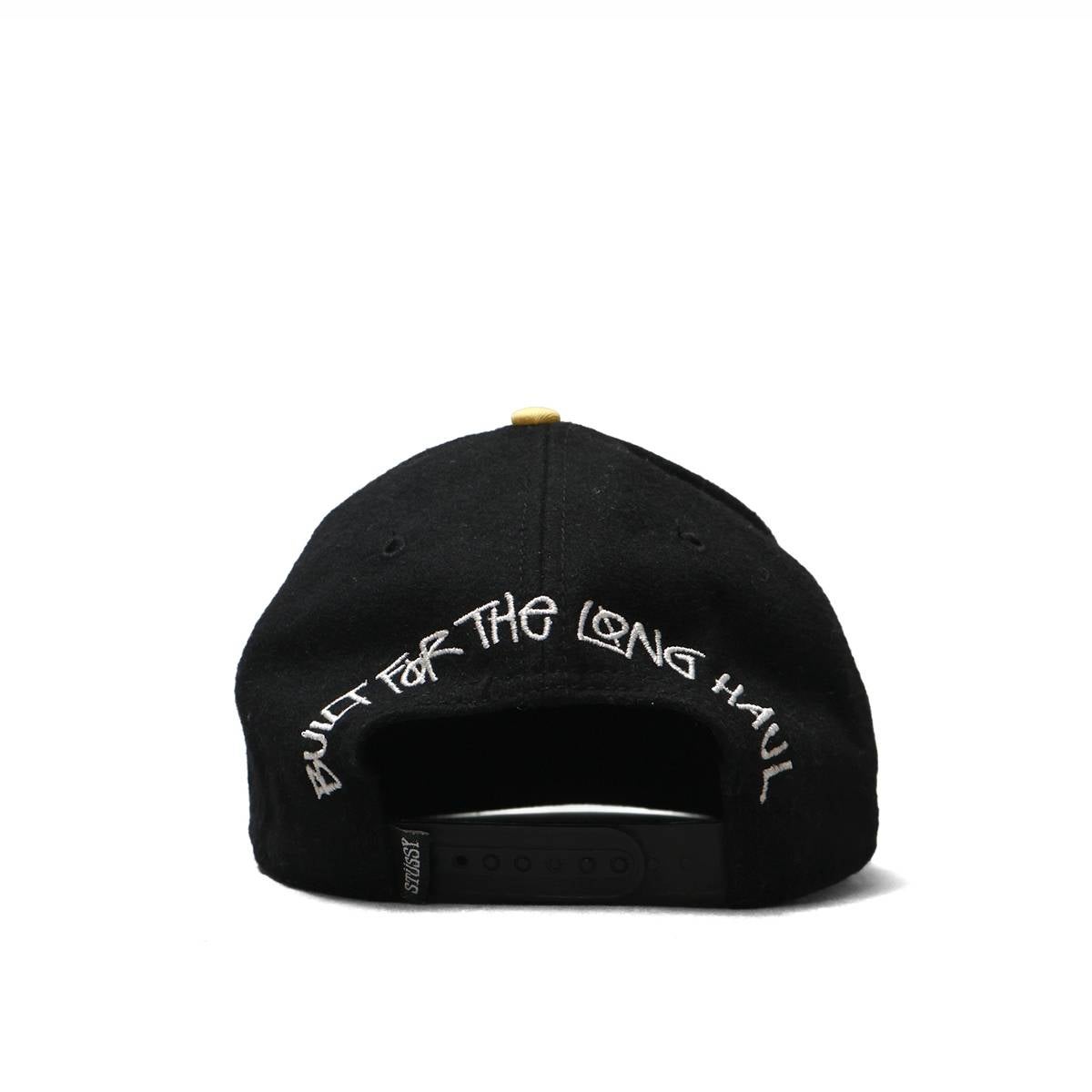 Stussy HATS-Tag Wool Arch-Logo BURLY THREADS CAP BLACK / STS2047
