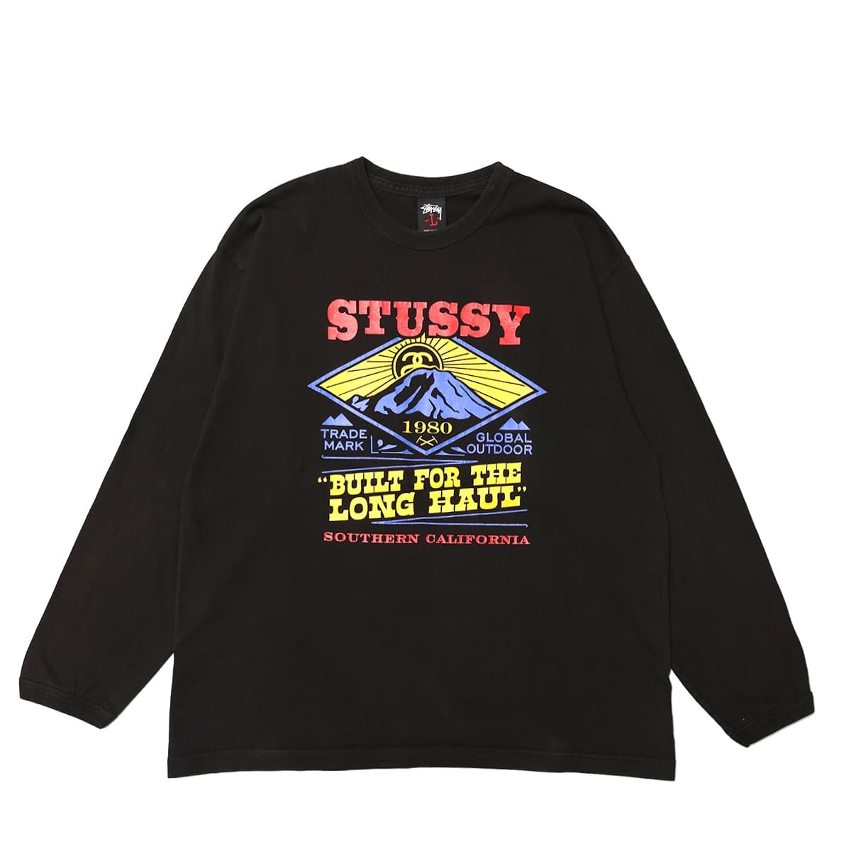 Stussy Black＆Red-Tag Built For The Long Haul L/S Shirt BLACK
