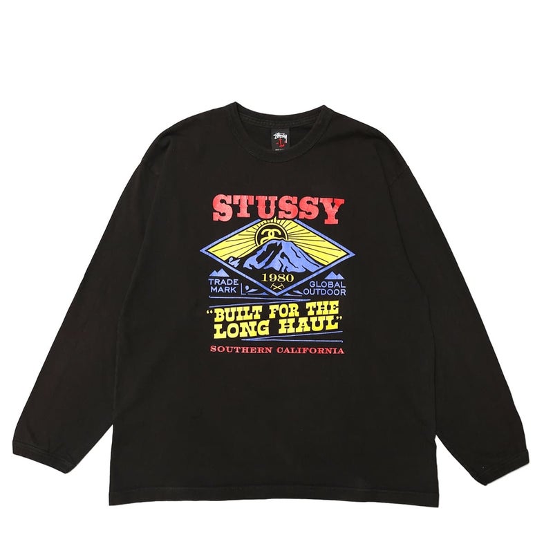 Stussy Black＆Red-Tag Built For The Long Haul L/S Shirt BLACK 
