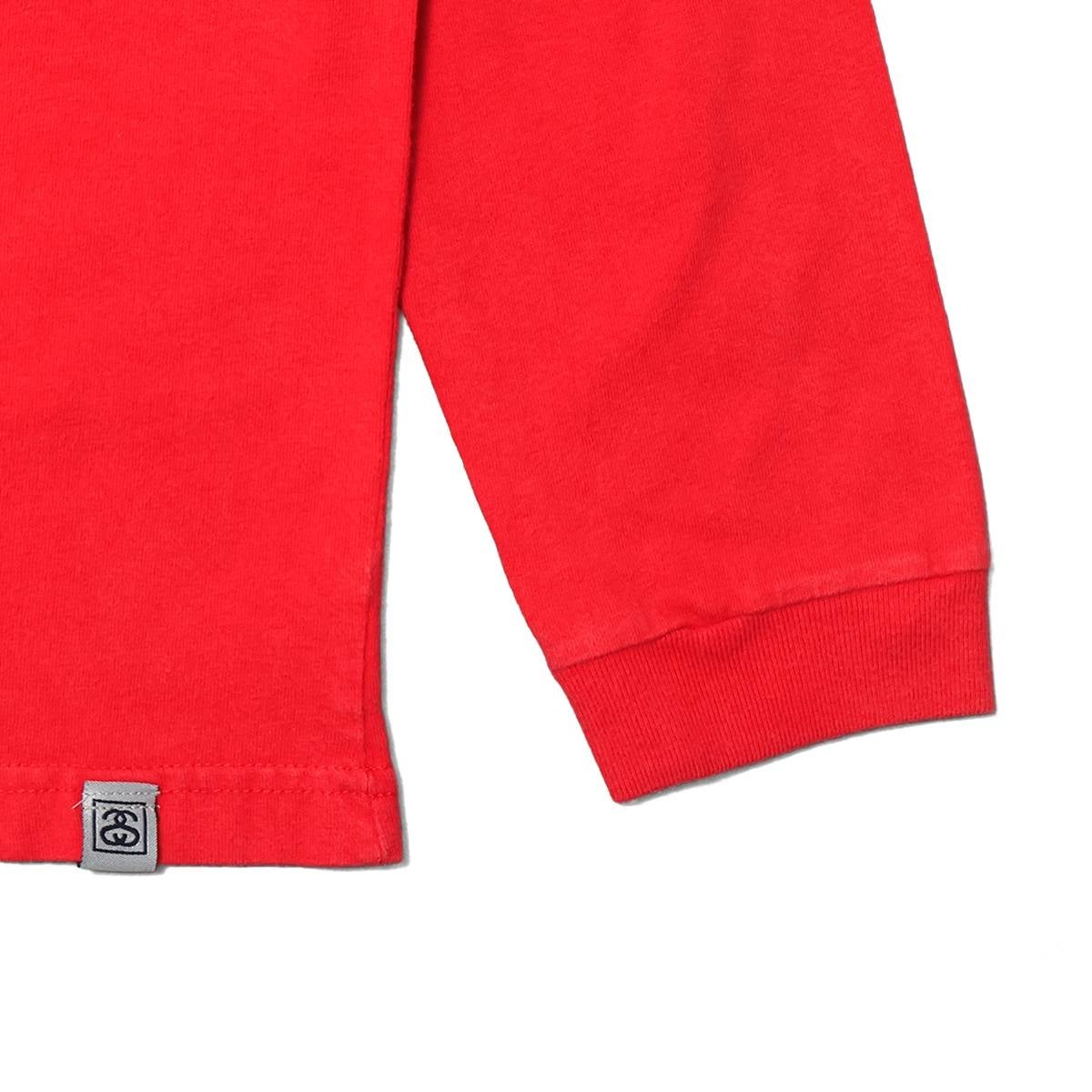 Stussy 90s Navy-Tag Made in USA Arch-Logo L/S SHIRTS RED | MFC