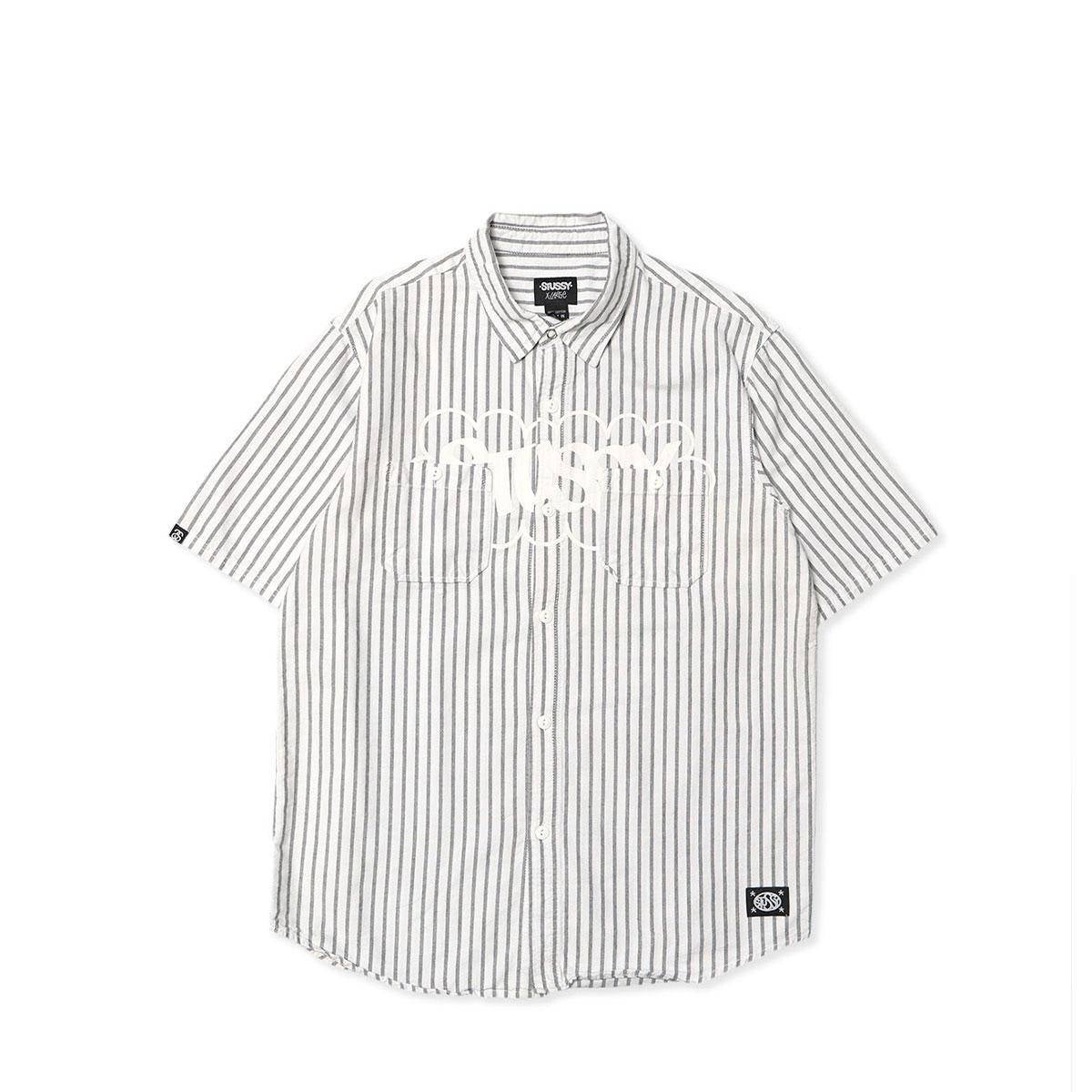 Stussy 00s HAZE-Collaboration Stripe S/S Shirts WHITE / STS2324