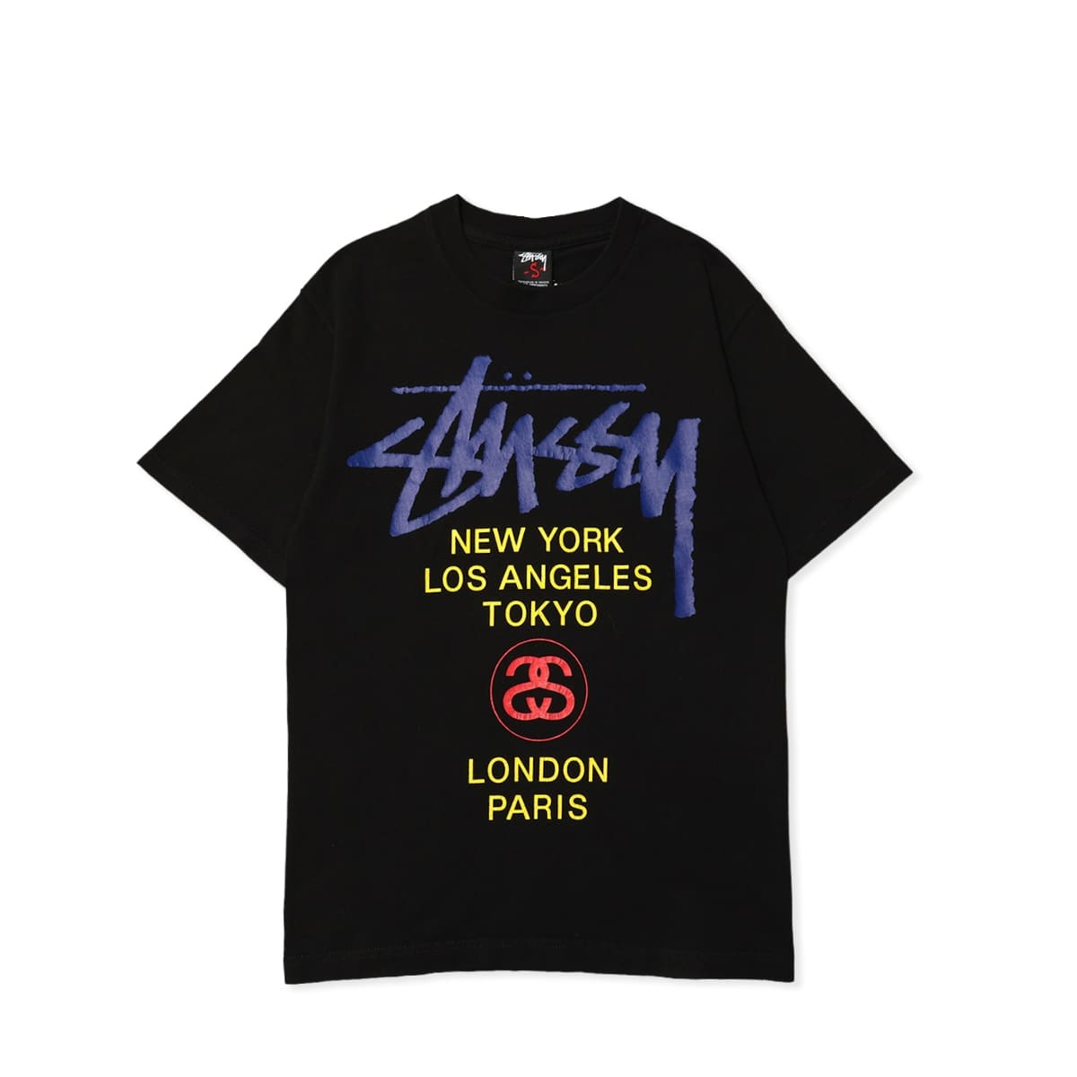 Stussy Black＆Red-Tag World Tour Local Color TEE BLACK / STS2329