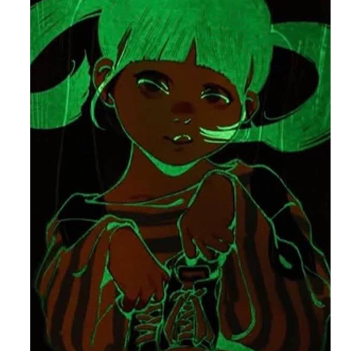 お問い合わせ商品】over print POP ART Tee Ver:25 GLOW IN THE DARK