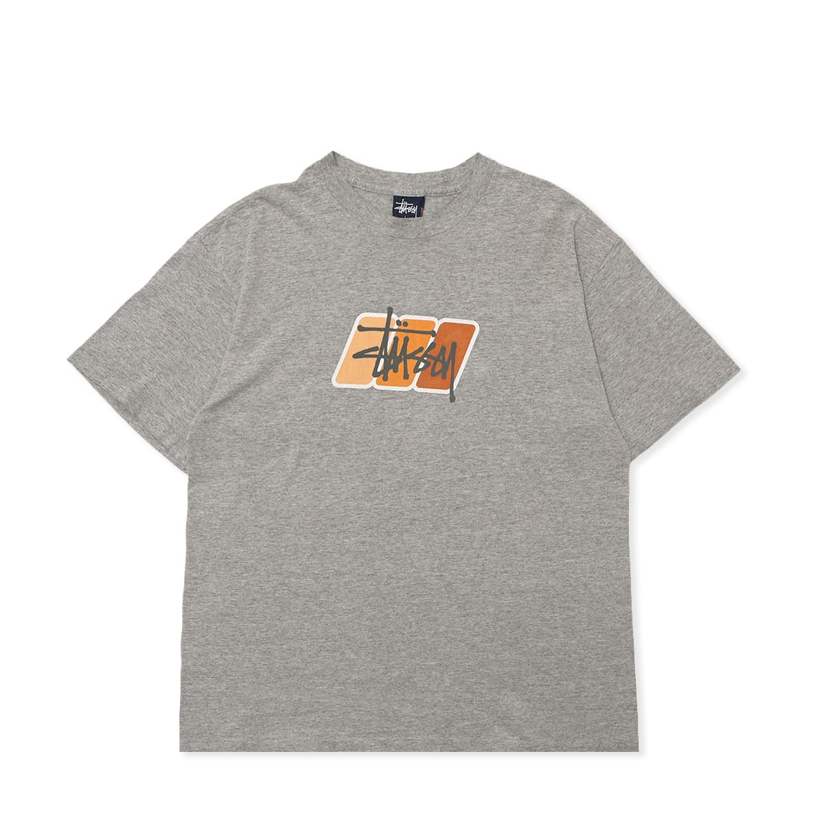 Stussy 90s Navy-Tag Stock-Logo TEE GRAY / STS2105 | MFC STORE