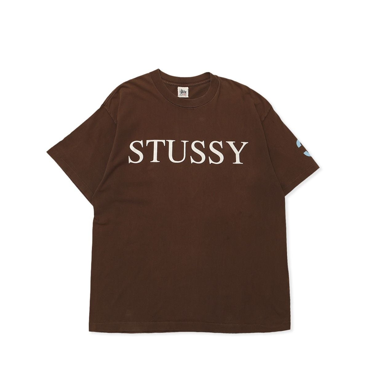 Stussy 90s White-Tag Made in USA Mincho-Font TEE BROWN / STS2127