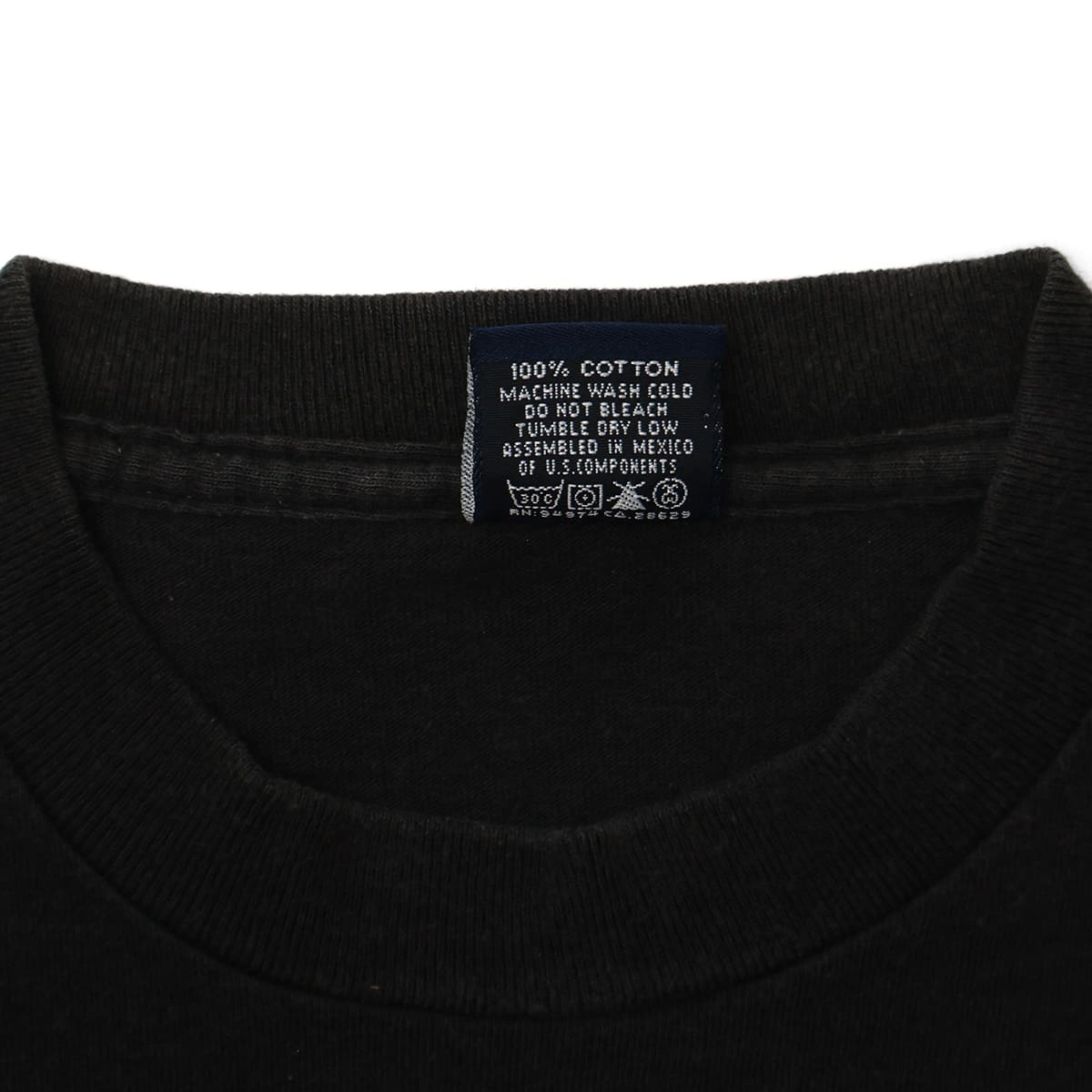 Stussy 00s Navy-Tag Stock-Logo Checkerboard TEE BLACK / STS2136