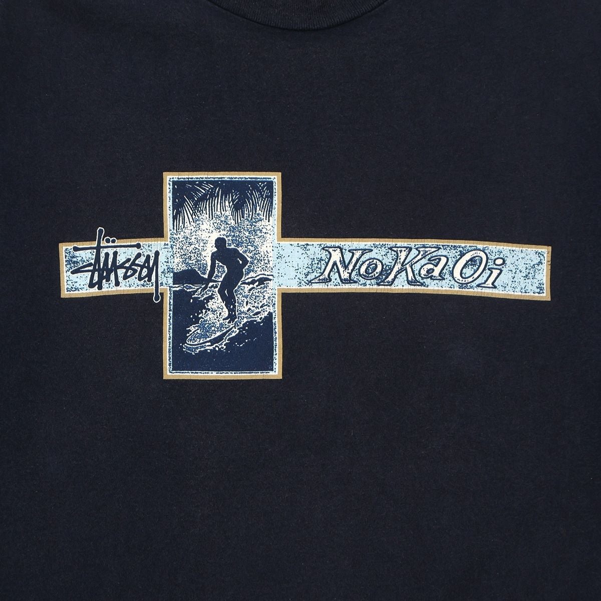 あーる 希少 STUSSY ワンポイントロゴ ボーダー フリース Stussy Hawaii Pack