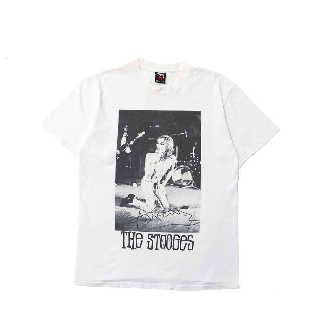 Stussy Black&Red-Tag The Stooges/Iggy Pop TEE WHITE / STS2508