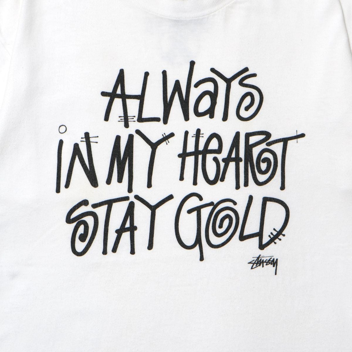 Stussy 10s AirJam 2012 Always In My Heart Stay Gold TEE WHITE